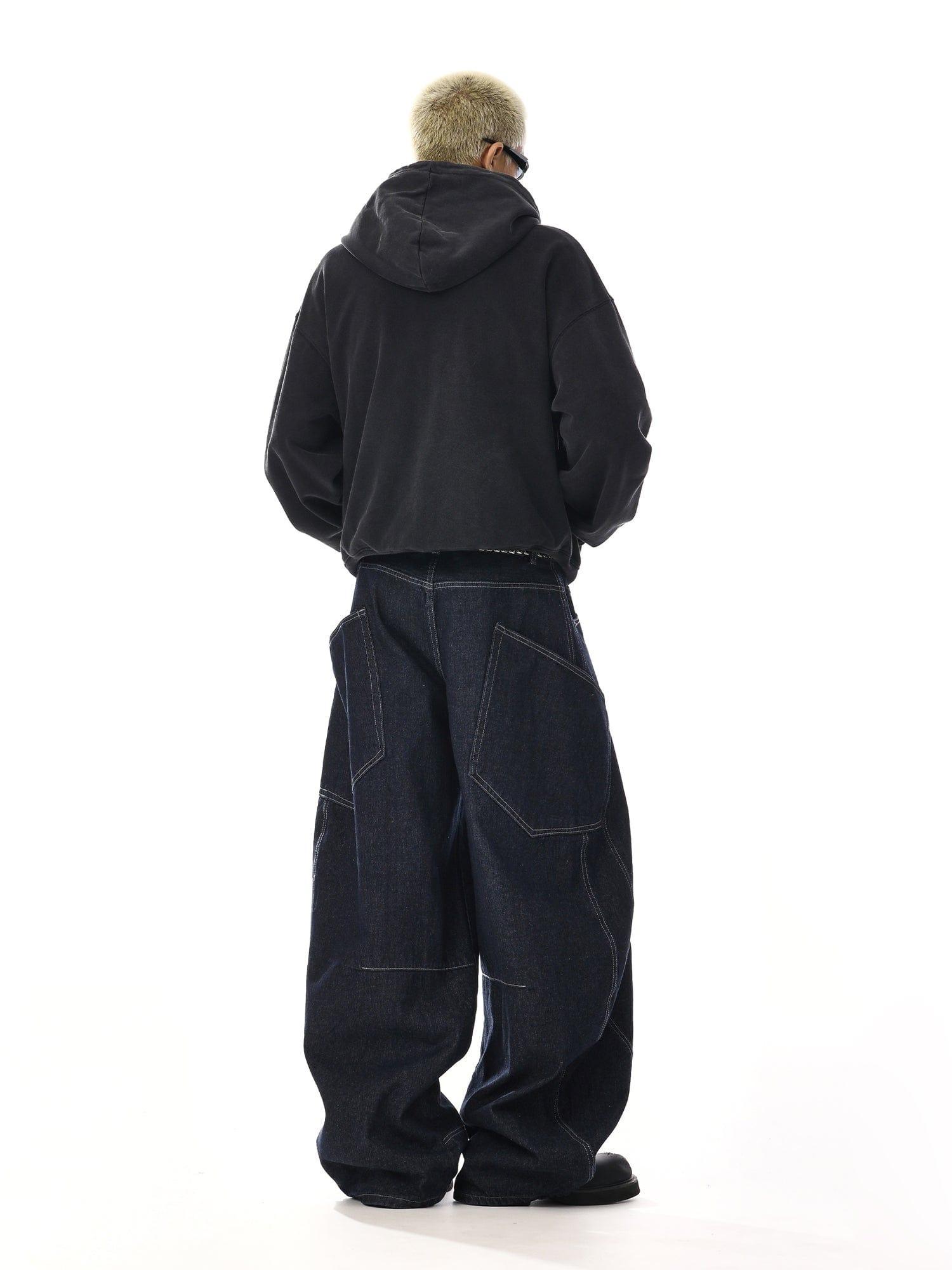 RT No. 12542 NAVY BLUE WORKWEAR BAGGY JEANS Product Image