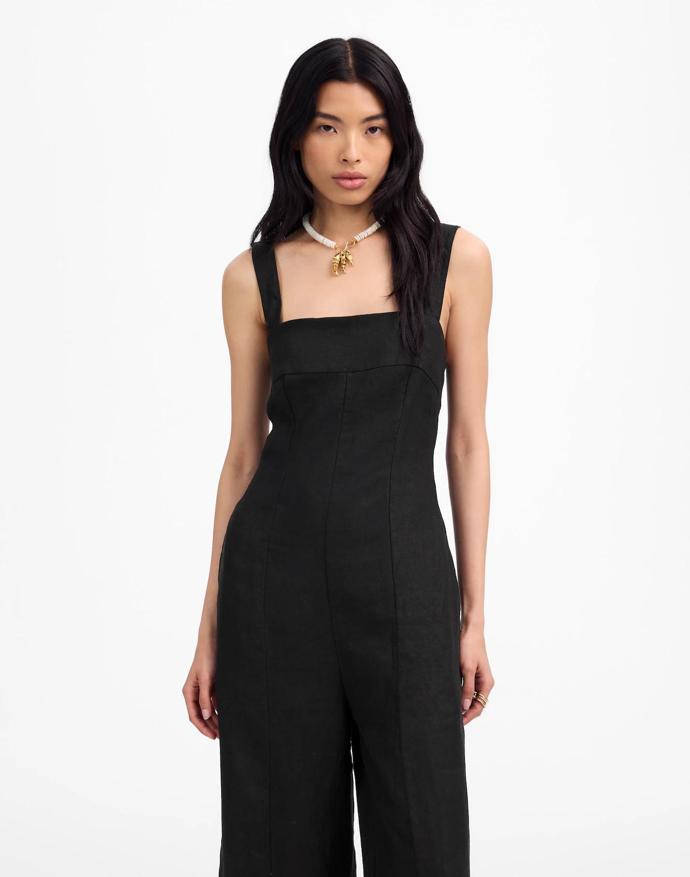 Squareneck Wide-Leg Jumpsuit Product Image