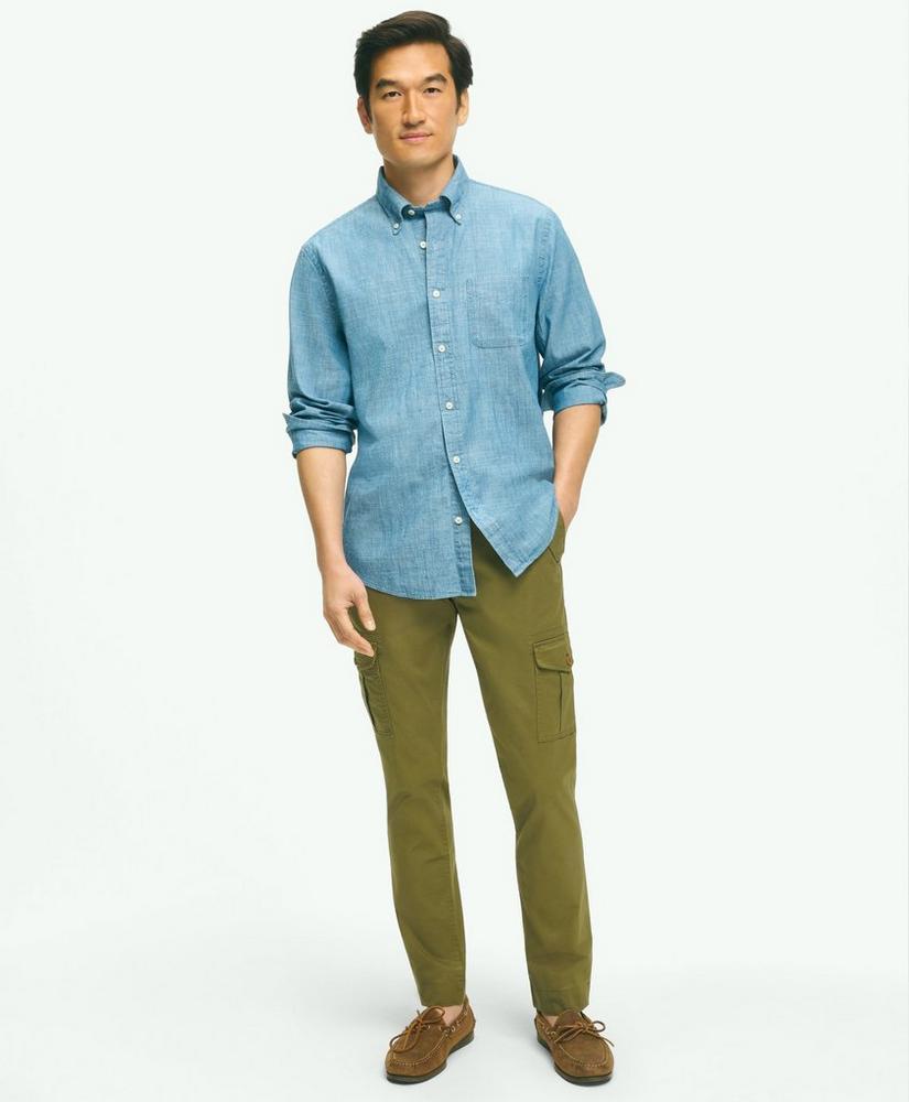 Washed Cotton Stretch Cargo Pants Product Image