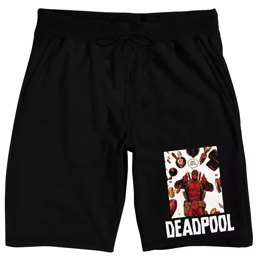 Men's Marvel Deadpool Sleep Shorts, Size: XXL, Black Product Image