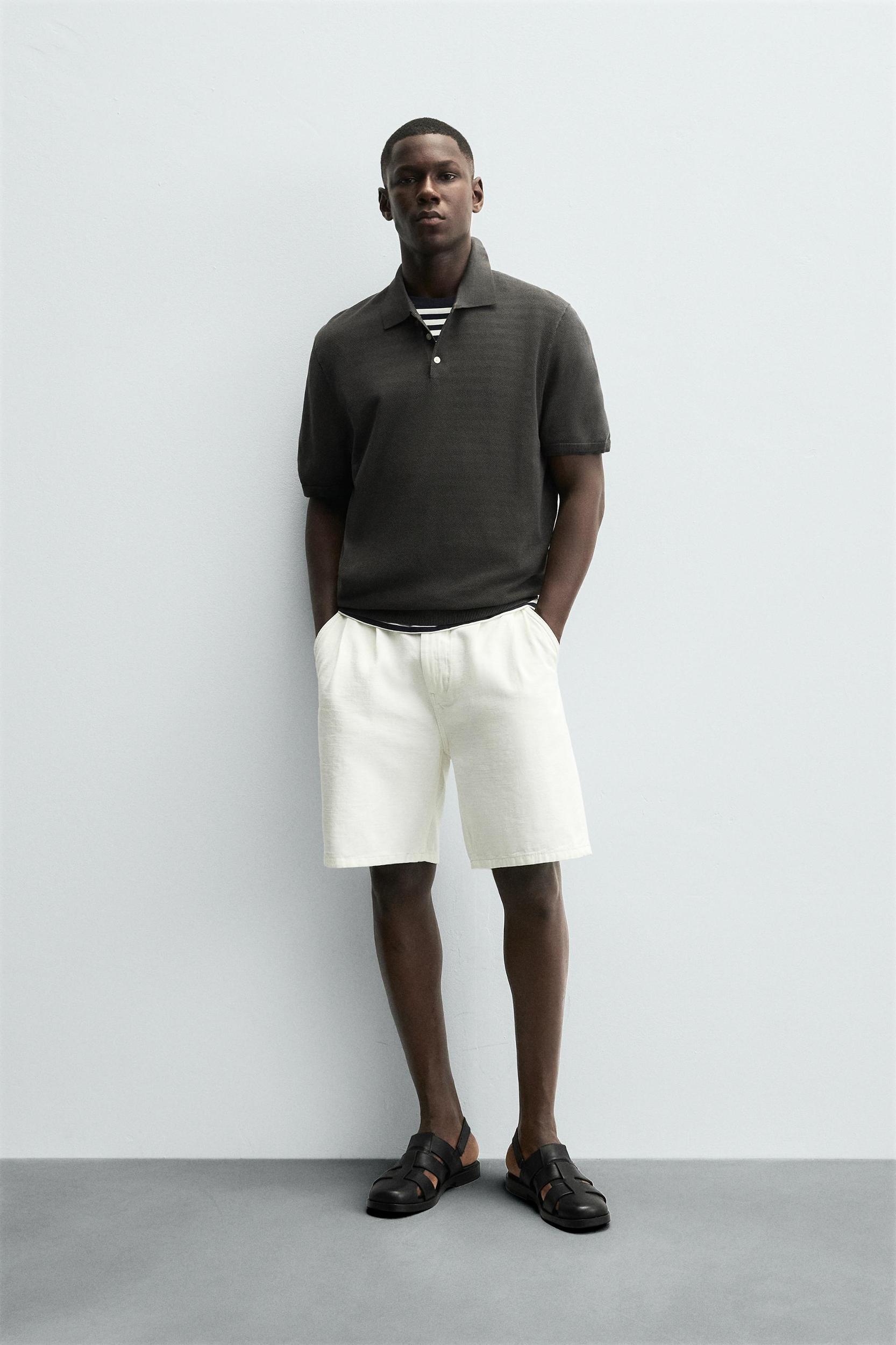 TEXTURED KNIT POLO SHIRT Product Image