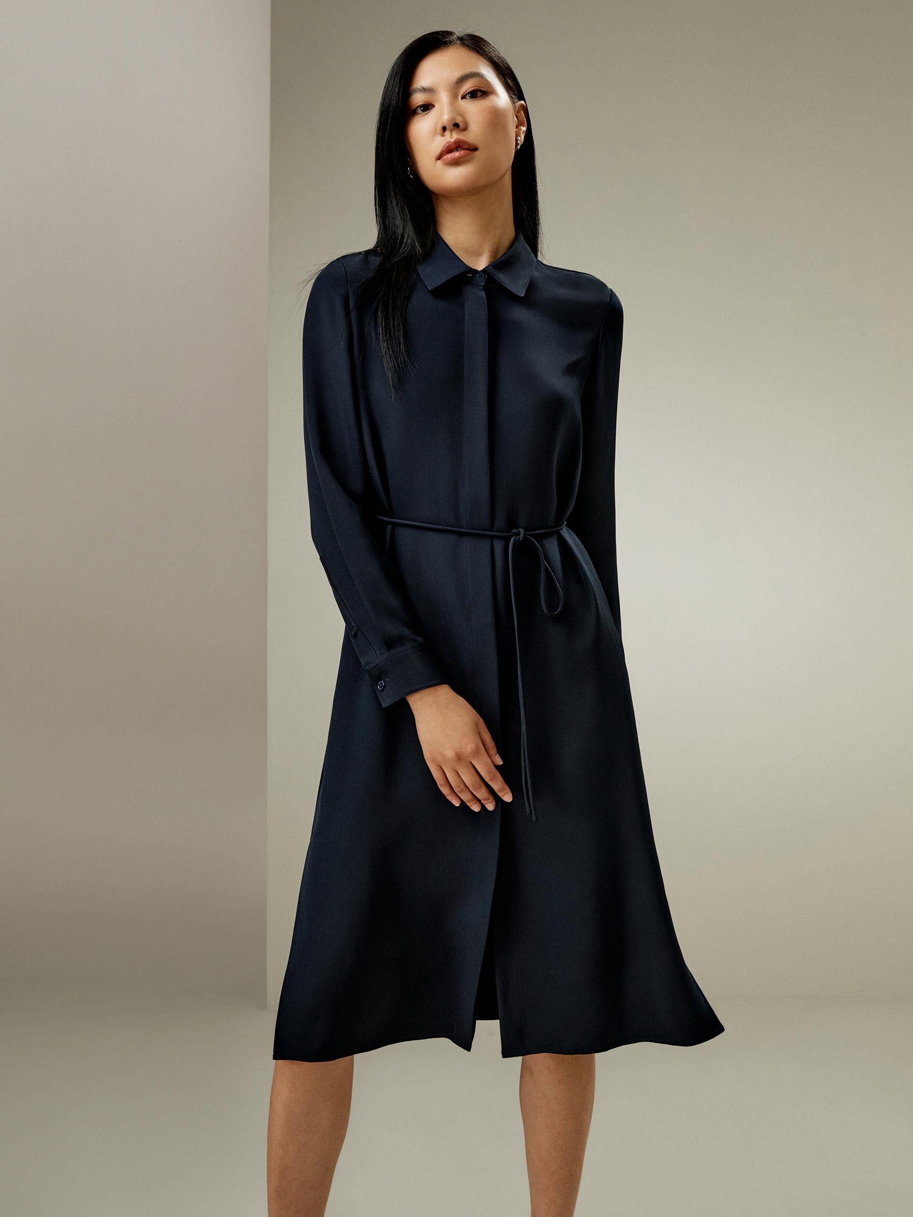 Rope Tie Plain Drape Dress Product Image