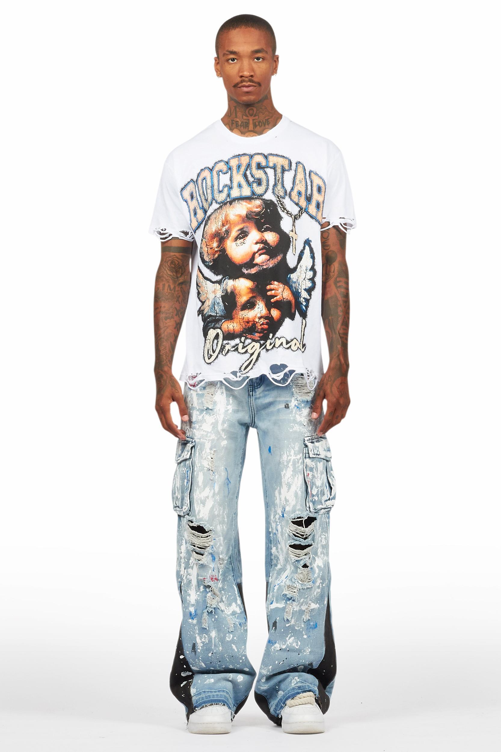 Dallin Blue Painter Baggy Cargo Jean Male Product Image