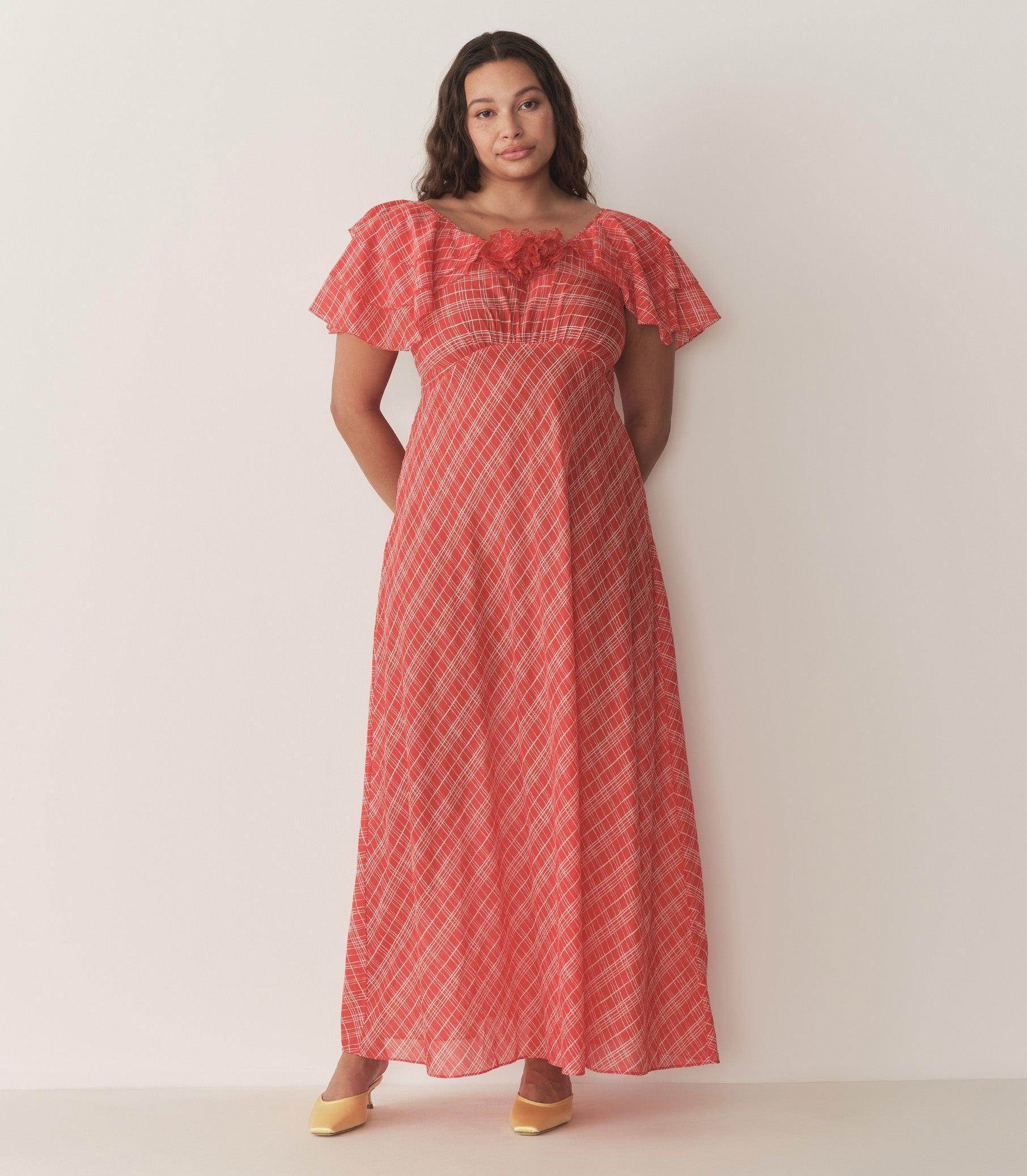 NEVARA DRESS -- SYLVIE PLAID Product Image