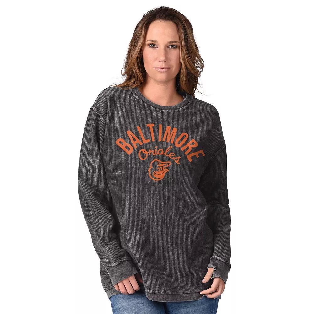 Women's G-III 4Her by Carl Banks Navy Seattle Mariners Comfy Cord Pullover Sweatshirt, Size: Large, Blue Product Image
