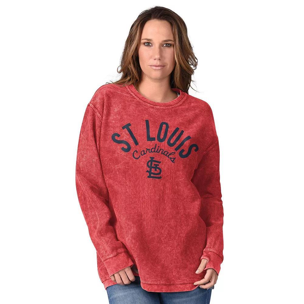 Women's G-III 4Her by Carl Banks Royal Texas Rangers Comfy Cord Pullover Sweatshirt, Size: Medium, Blue Product Image