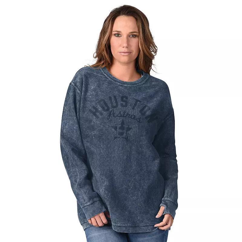 Women's G-III 4Her by Carl Banks Navy Seattle Mariners Comfy Cord Pullover Sweatshirt, Size: Large, Blue Product Image