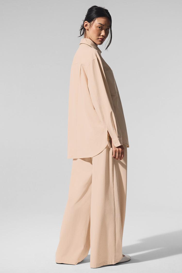 Dreamscape Button Down Long Sleeve - Macadamia Product Image