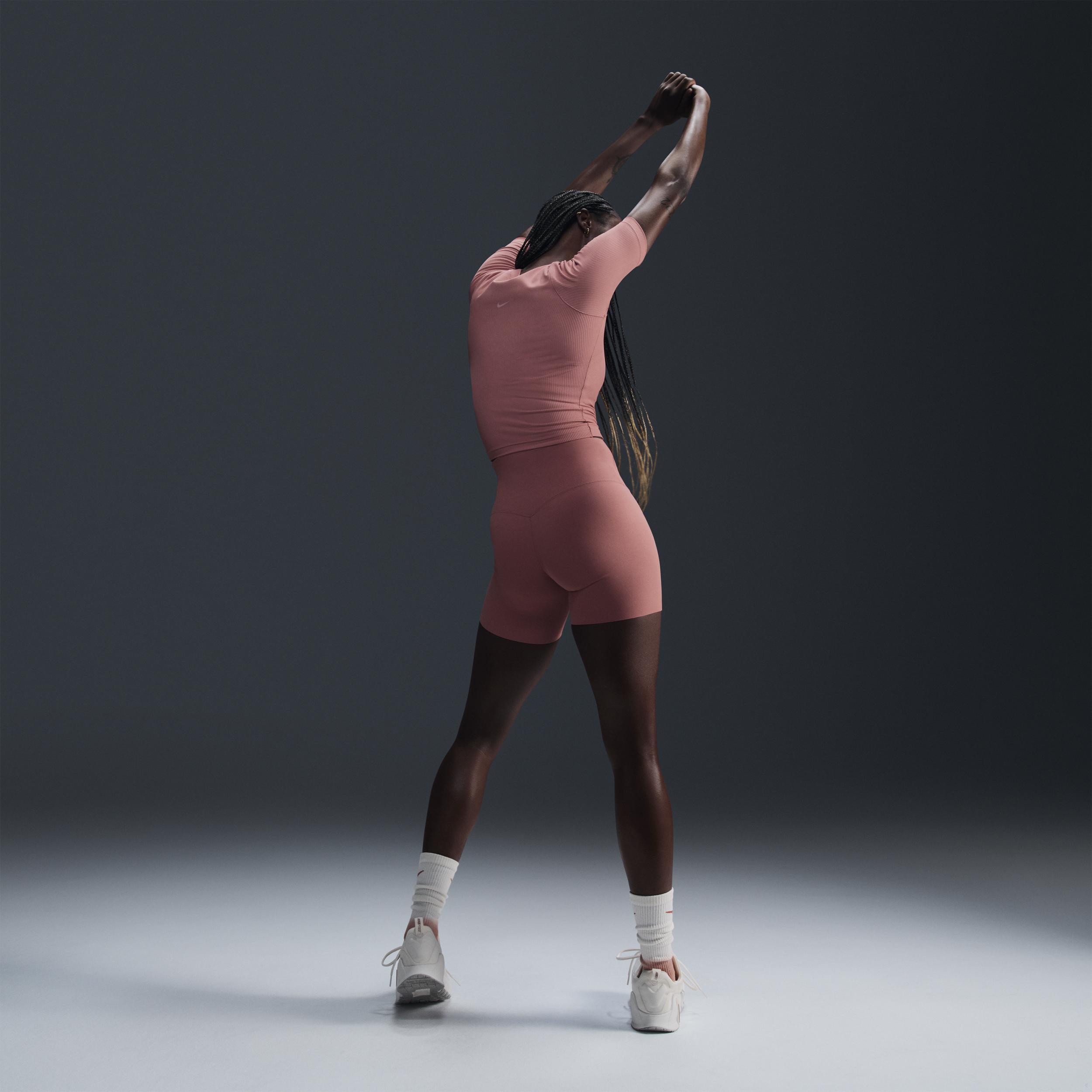 Nike Zenvy Rib Women's Dri-FIT Short-Sleeve Top Product Image