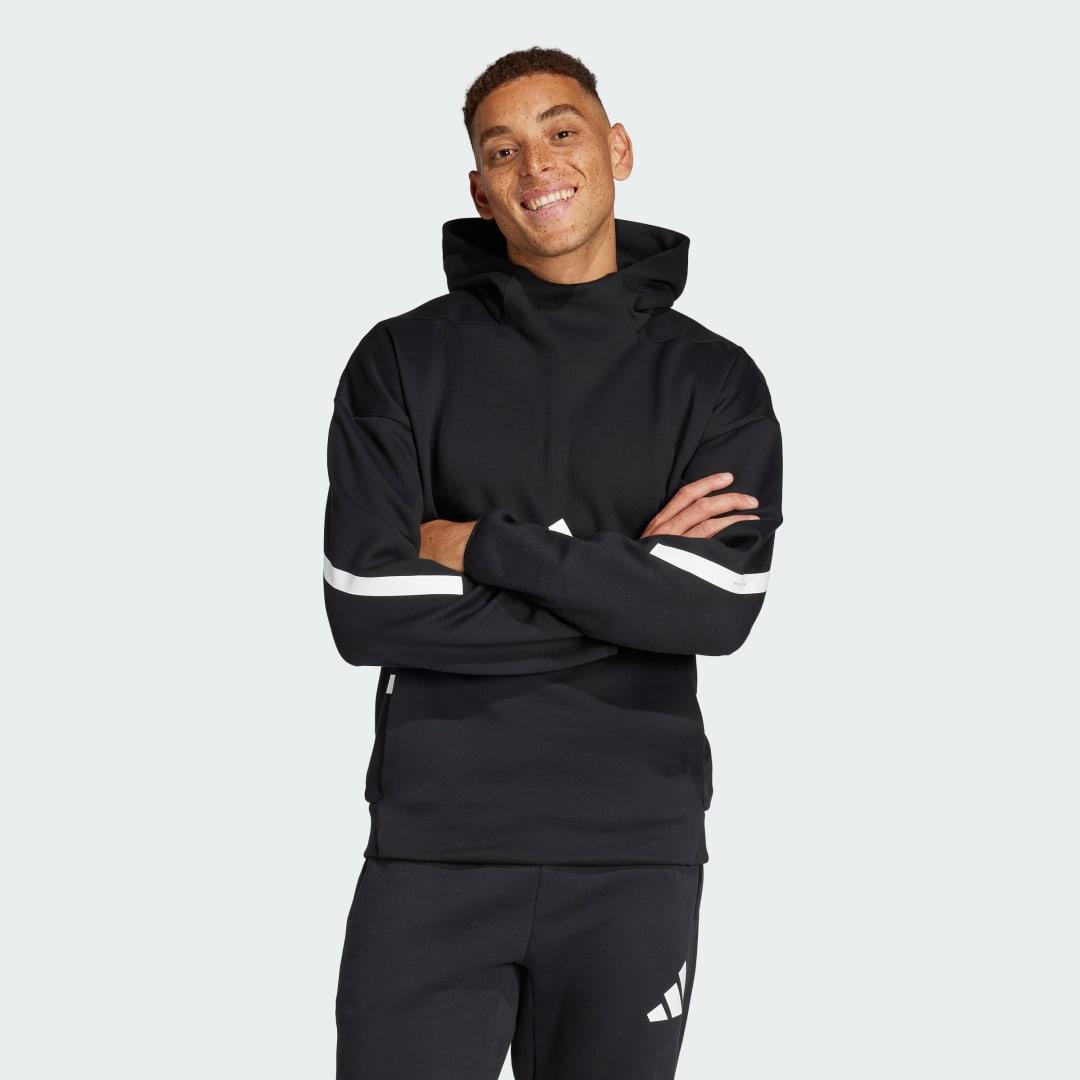 adidas Z.N.E. Hoodie Olive Strata S Mens Product Image