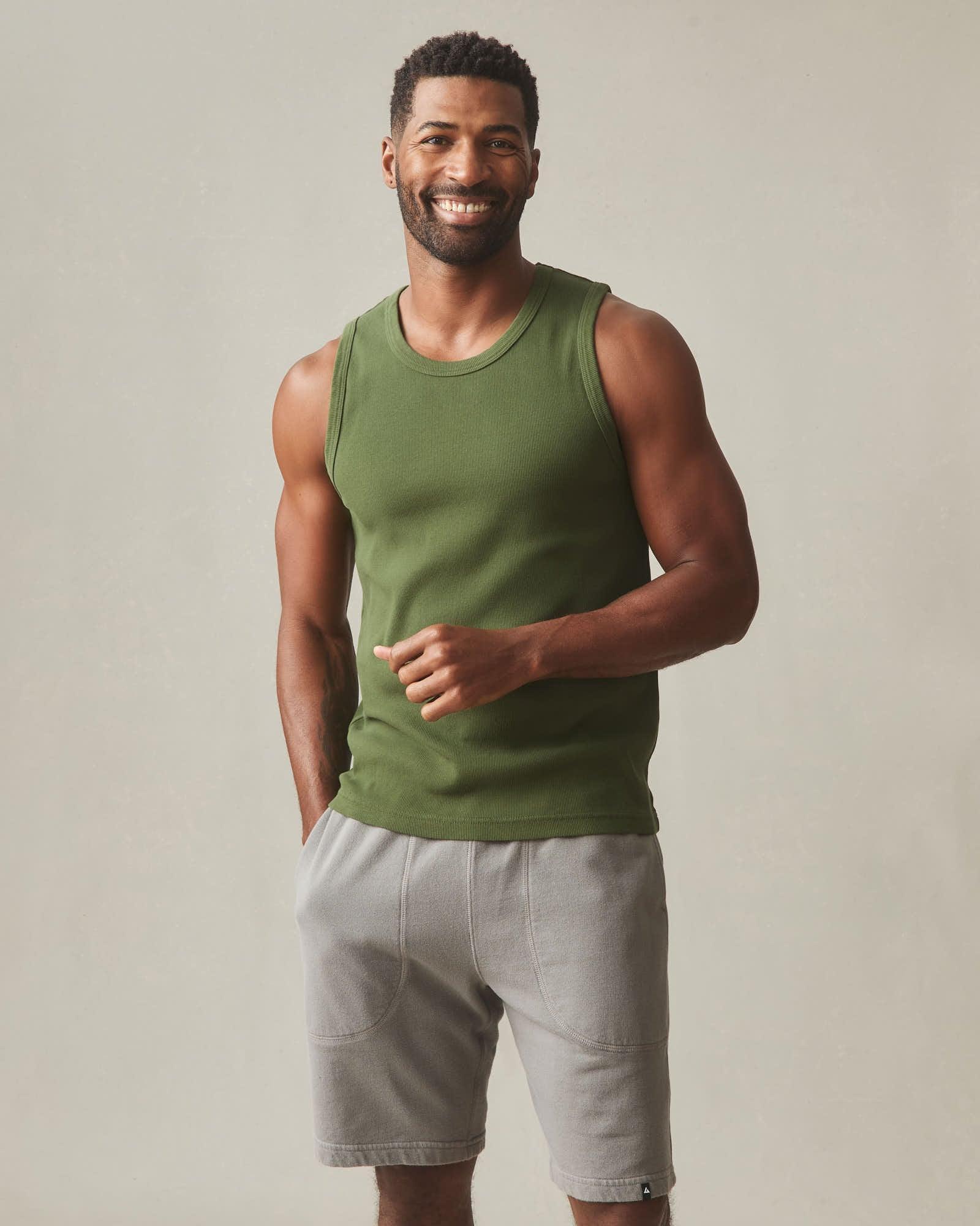 Men's Rib Tank - Chive Product Image