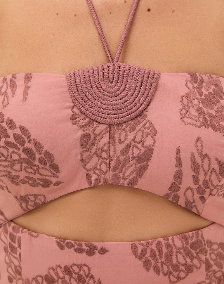 Yara Short Dress - Embroidered Sweet Heart Product Image