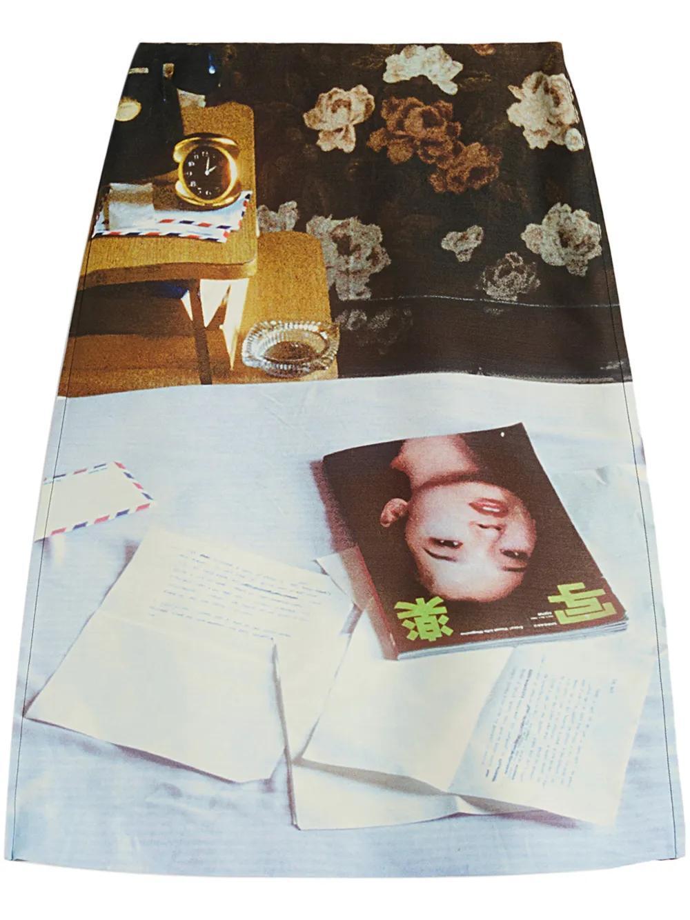 printed midi skirt Product Image
