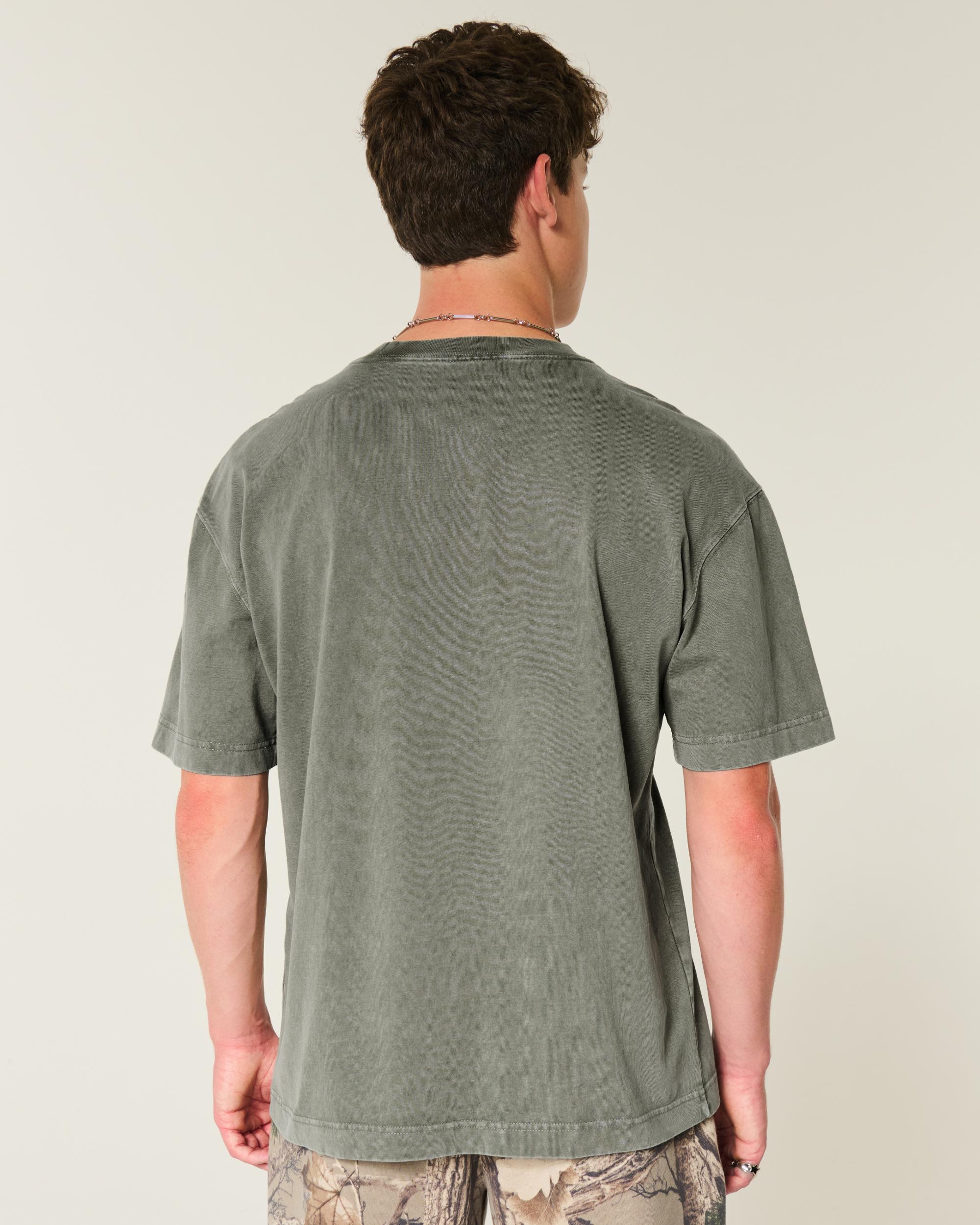 Boxy Heavyweight Camo Crew T-Shirt Product Image