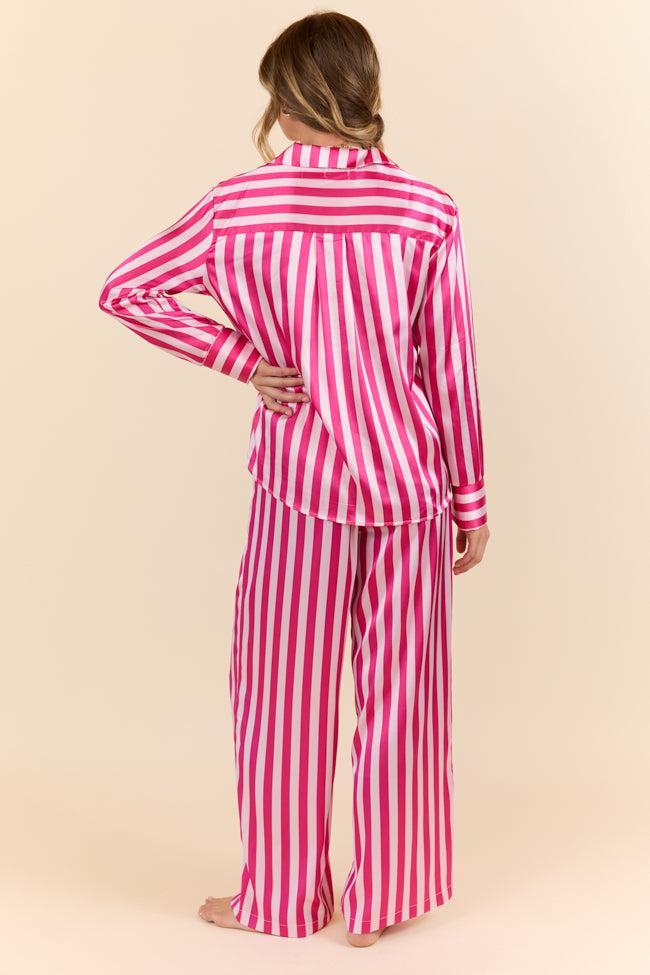 That's Our Secret Striped Satin Pajama Set DOORBUSTER Product Image