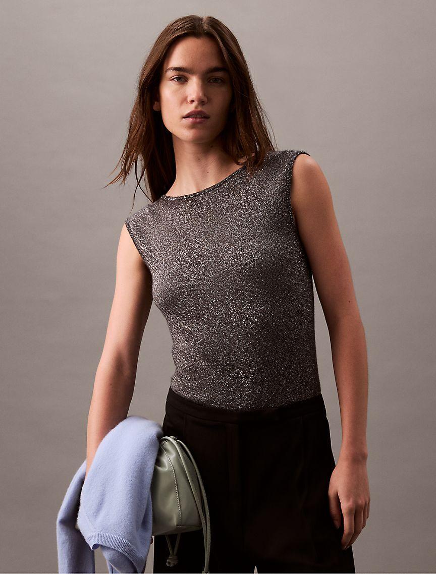 Lurex Sleeveless Pullover Top Product Image