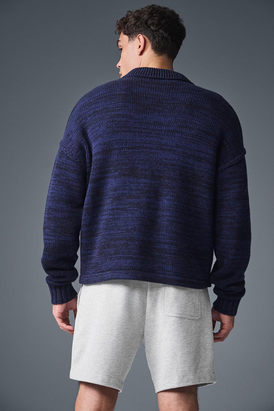 Heritage Full Zip Sweater - Navy Multi Product Image