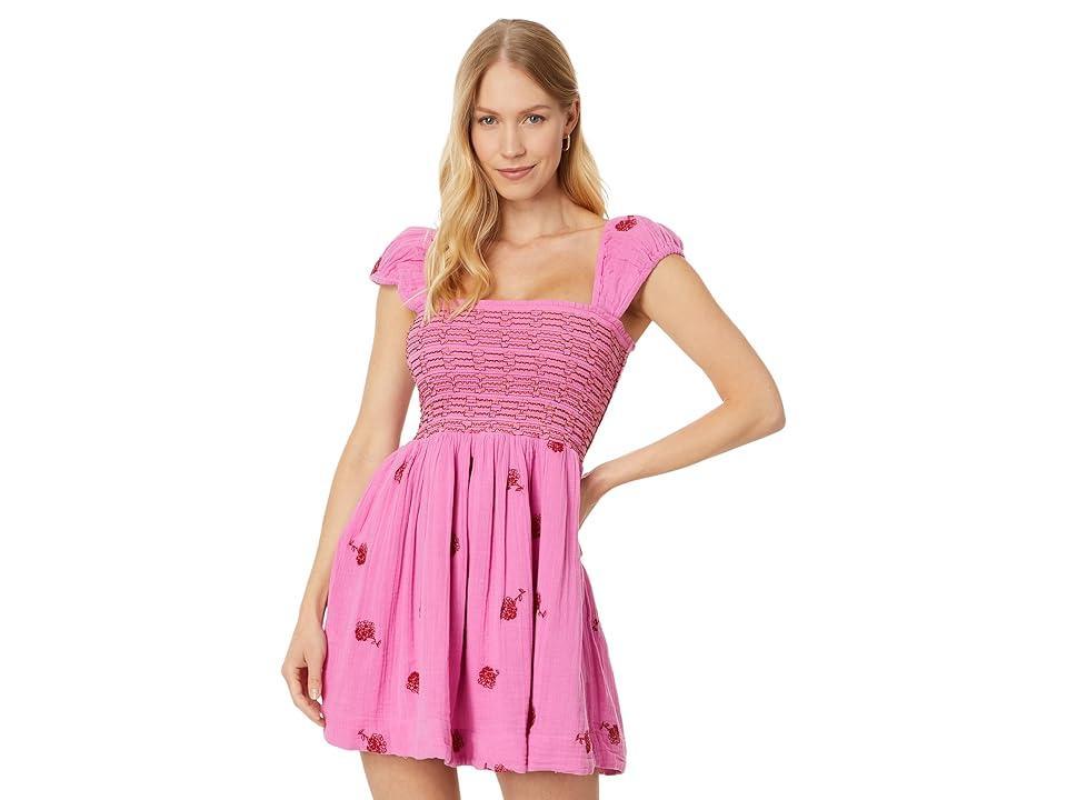 Free People Tory Embroidered Mini (Tea Combo) Women's Dress Product Image