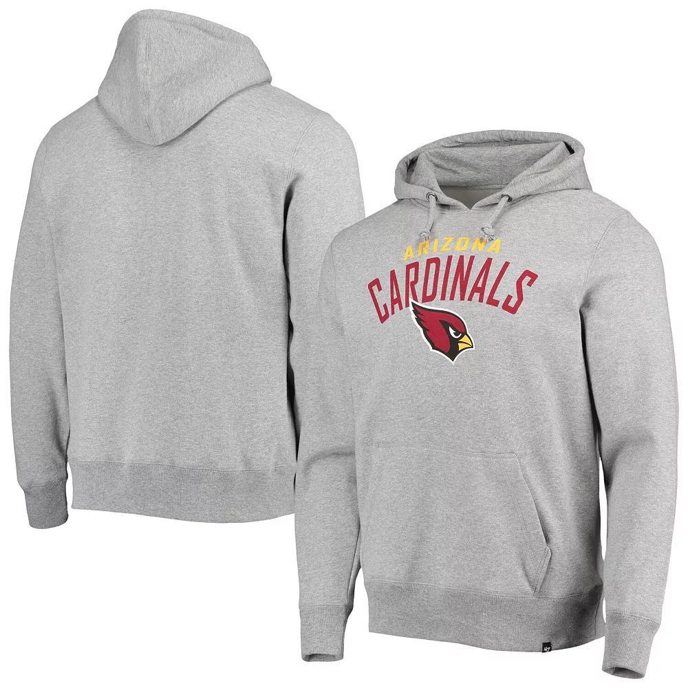 Men's '47 Heathered Gray Arizona Cardinals Outrush Headline Pullover Hoodie, Size: XL, Grey Product Image