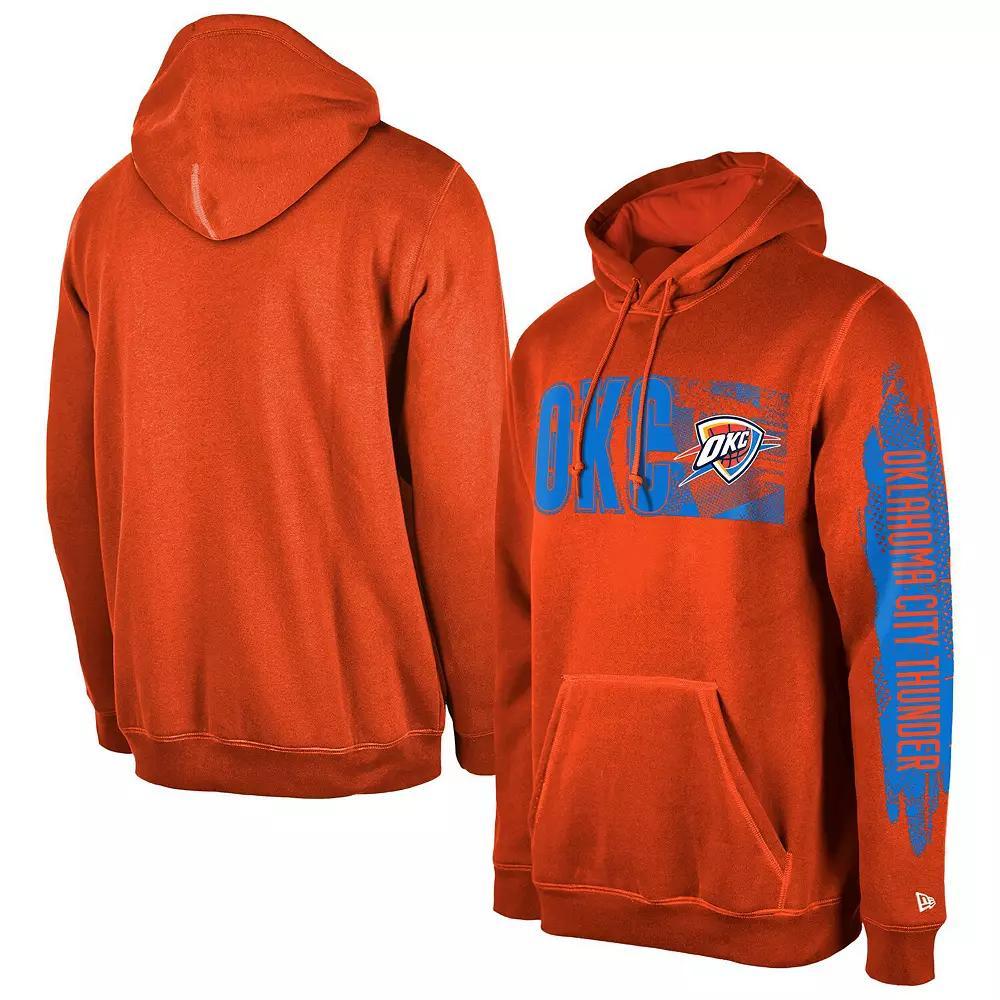 Men's New Era Oklahoma City Thunder Orange Tip-Off Collection Pullover Hoodie, Size: Medium Product Image