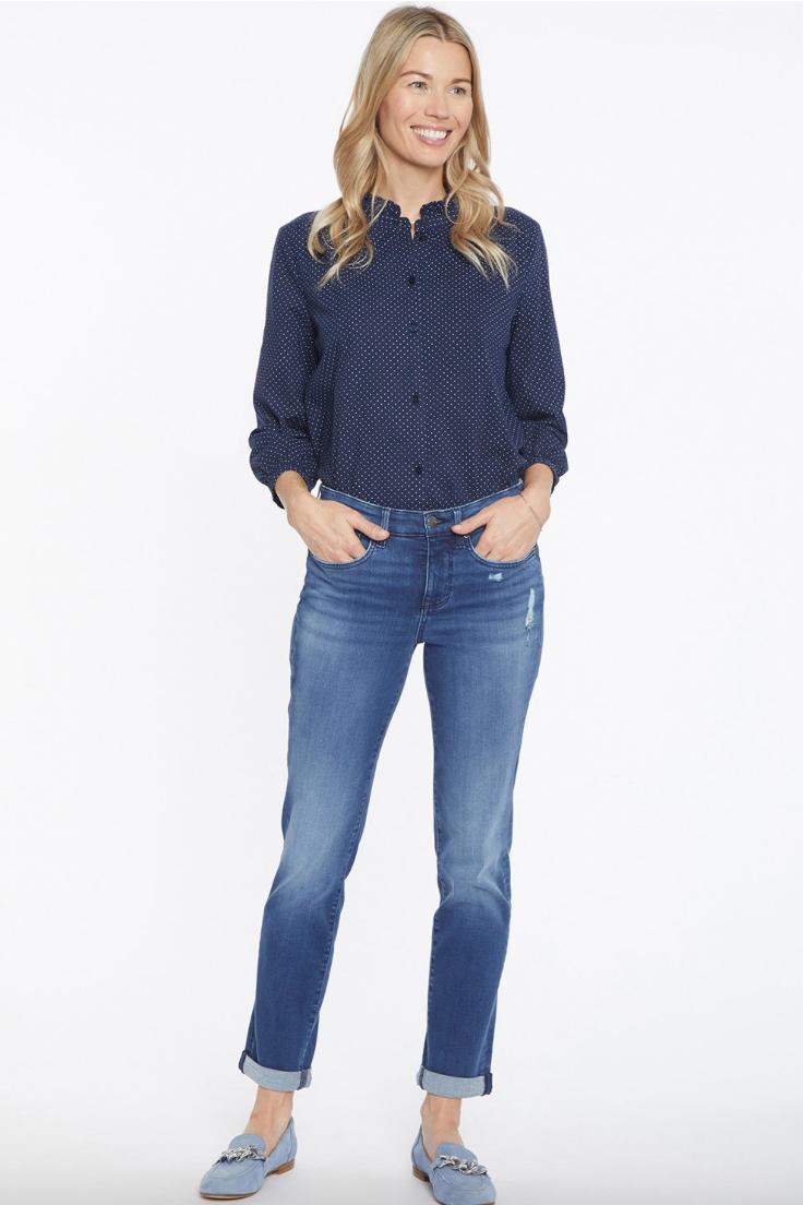 Margot Girlfriend w/ Rolled Cuff - Heron Product Image