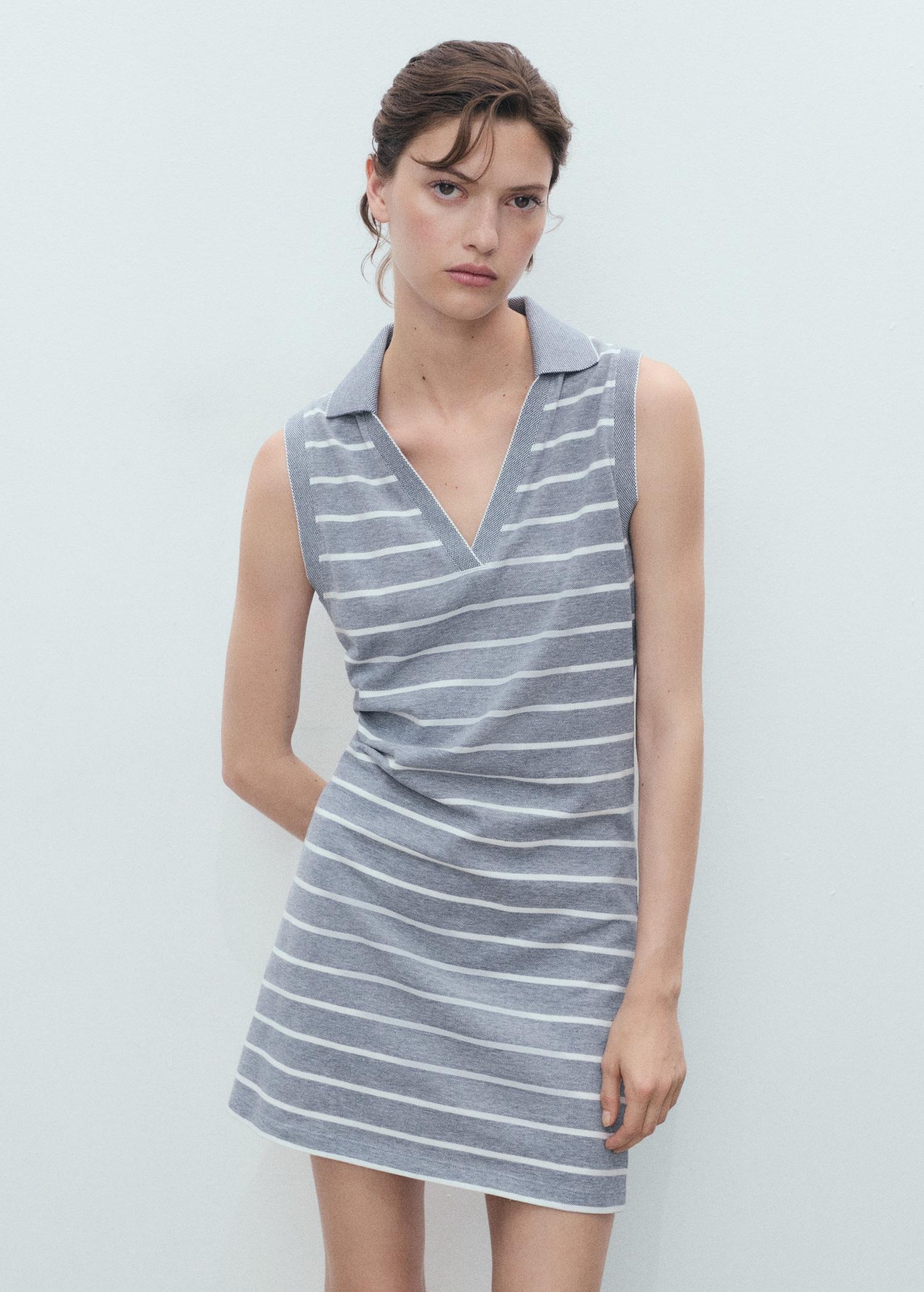 Short polo-style dress - Women | MANGO USA Product Image
