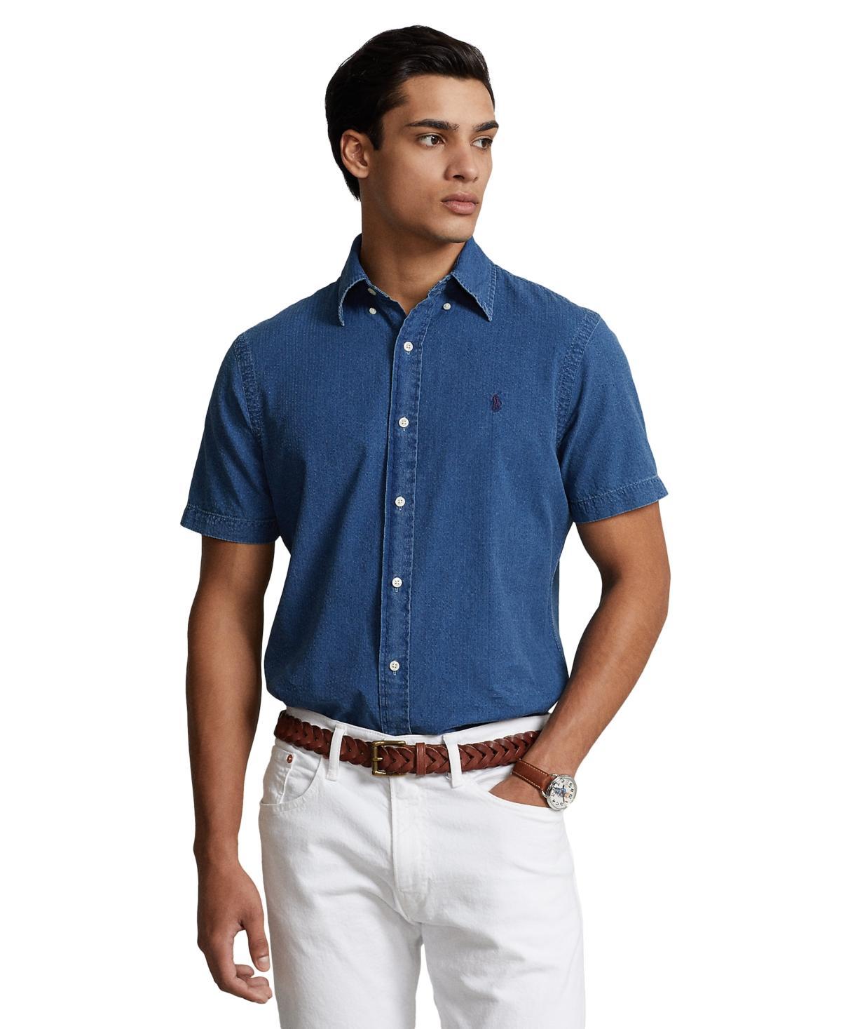Mens Prepster Seersucker Untucked-Length Shirt Product Image