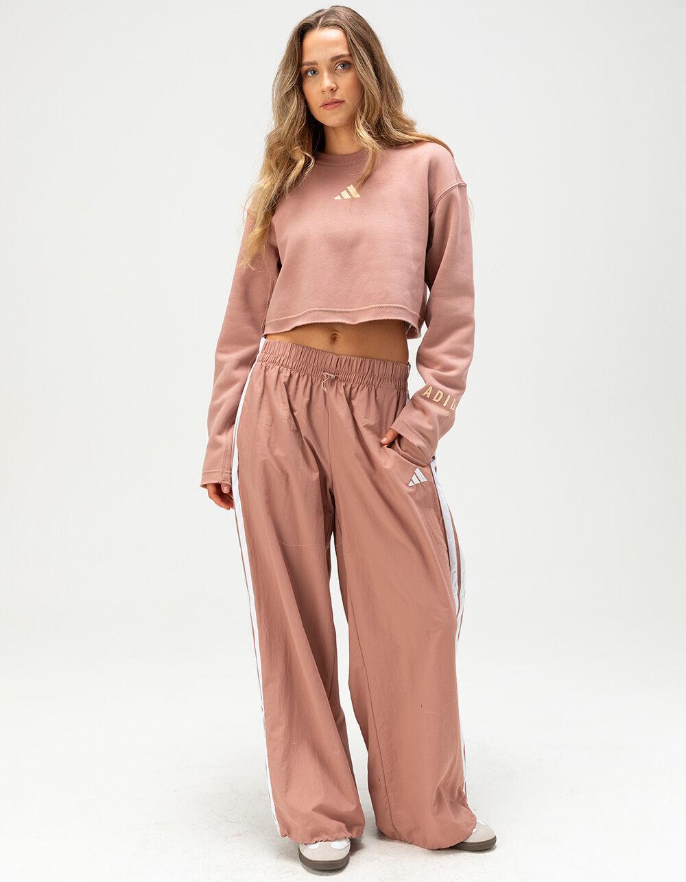 ADIDAS All Szn Womens Crop Crewneck Sweatshirt - PUTTY Product Image