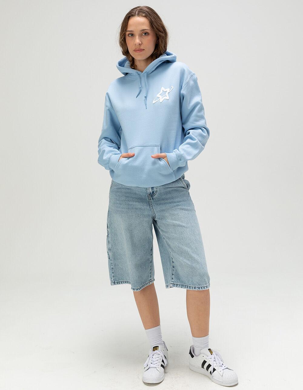 RIOT SOCIETY 2.0 Star Womens Hoodie - LIGHT BLUE Product Image