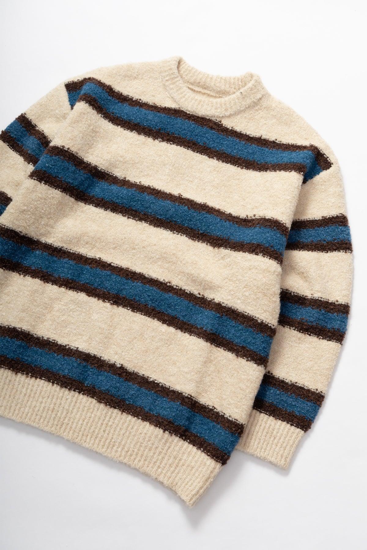 Blacksmith - Boucle Striped Sweater - Natural Product Image