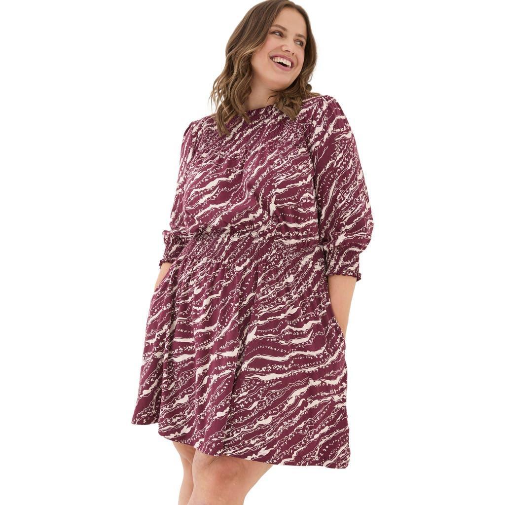FatFace Women's Plus Size Krishan Wild Terrain Jersey Dress in Dark Red at Nordstrom, Size 20 Product Image