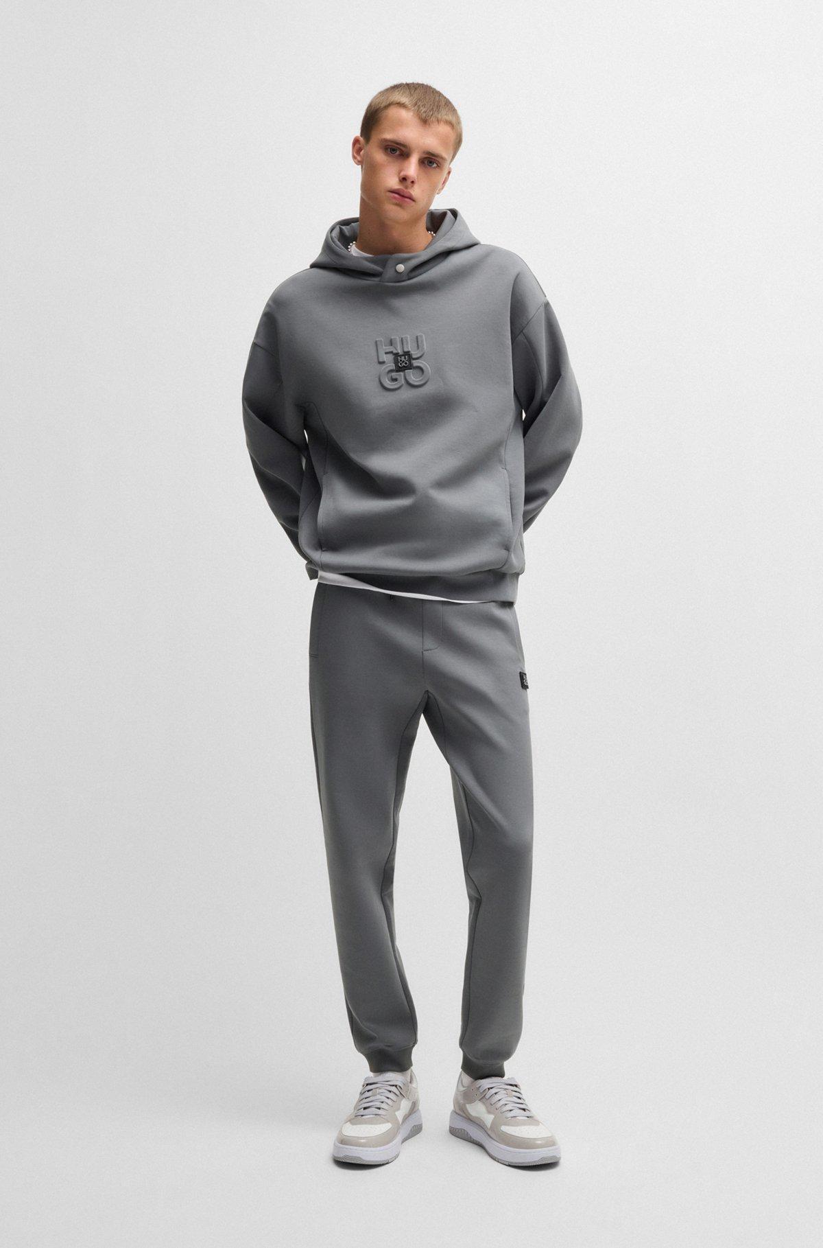 Cotton tracksuit bottoms with stacked logo Product Image