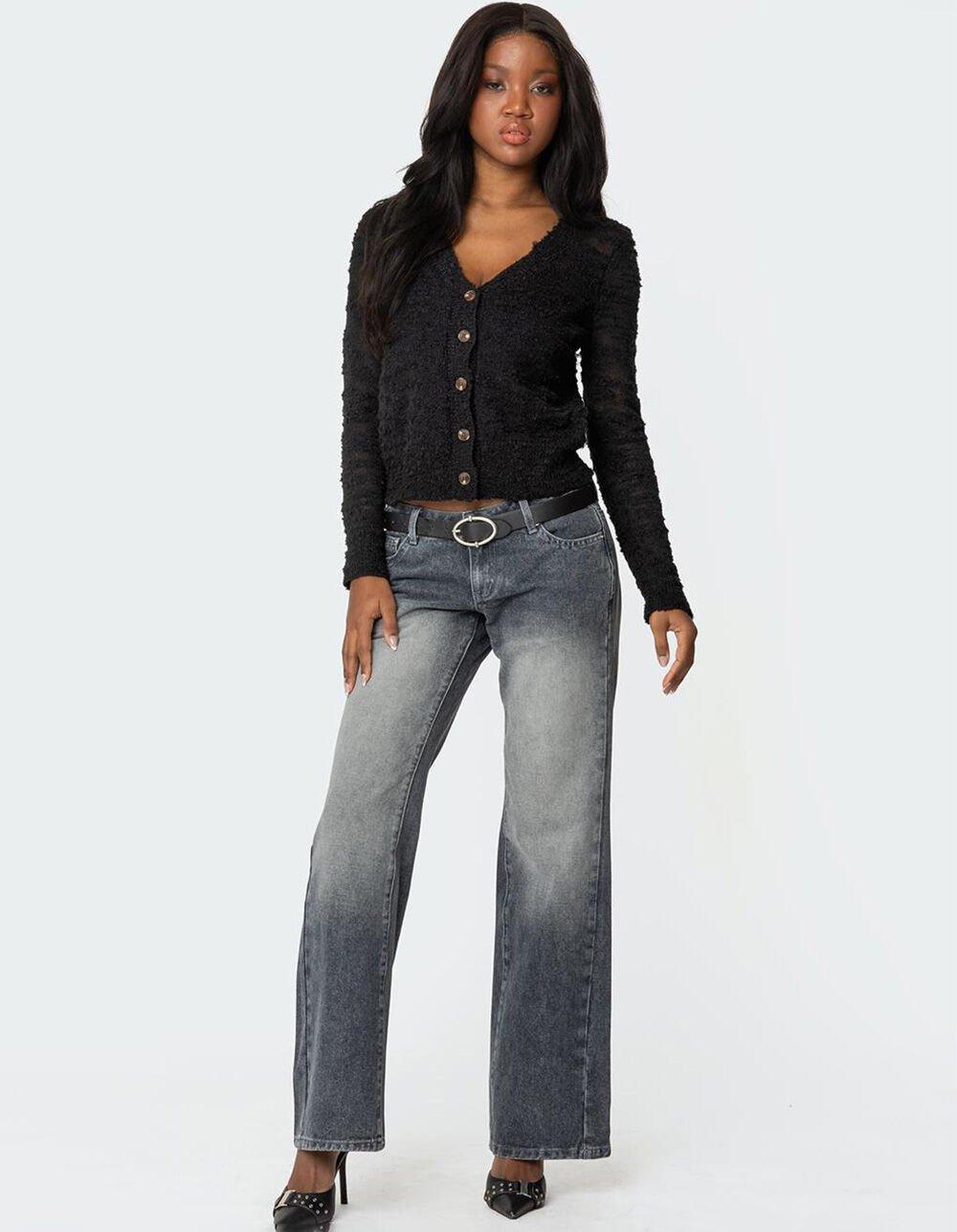 EDIKTED Georgie Textured Knit Cardigan Product Image