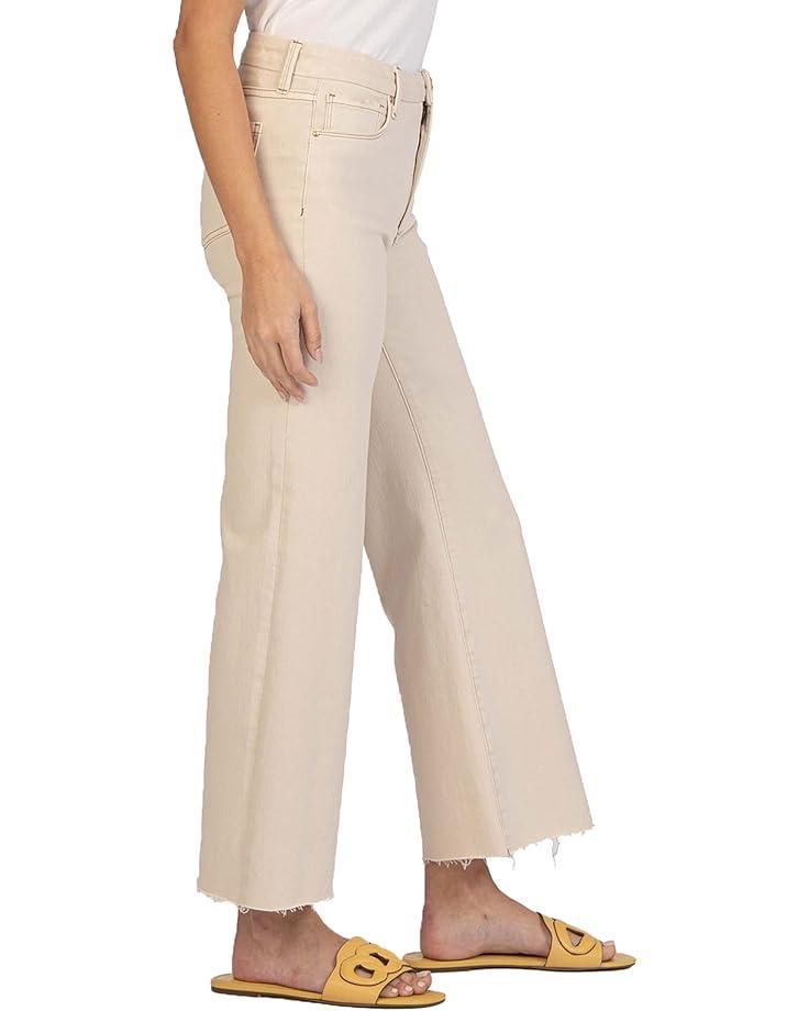 Women's KUT from the Kloth Meg High-Rise Fab Ab Wide Leg Raw Hem in Milestone Product Image
