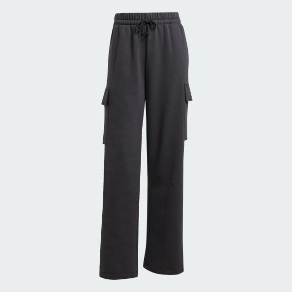adidas Essentials Linear Fleece Cargo Pants Olive Strata XS Womens Product Image
