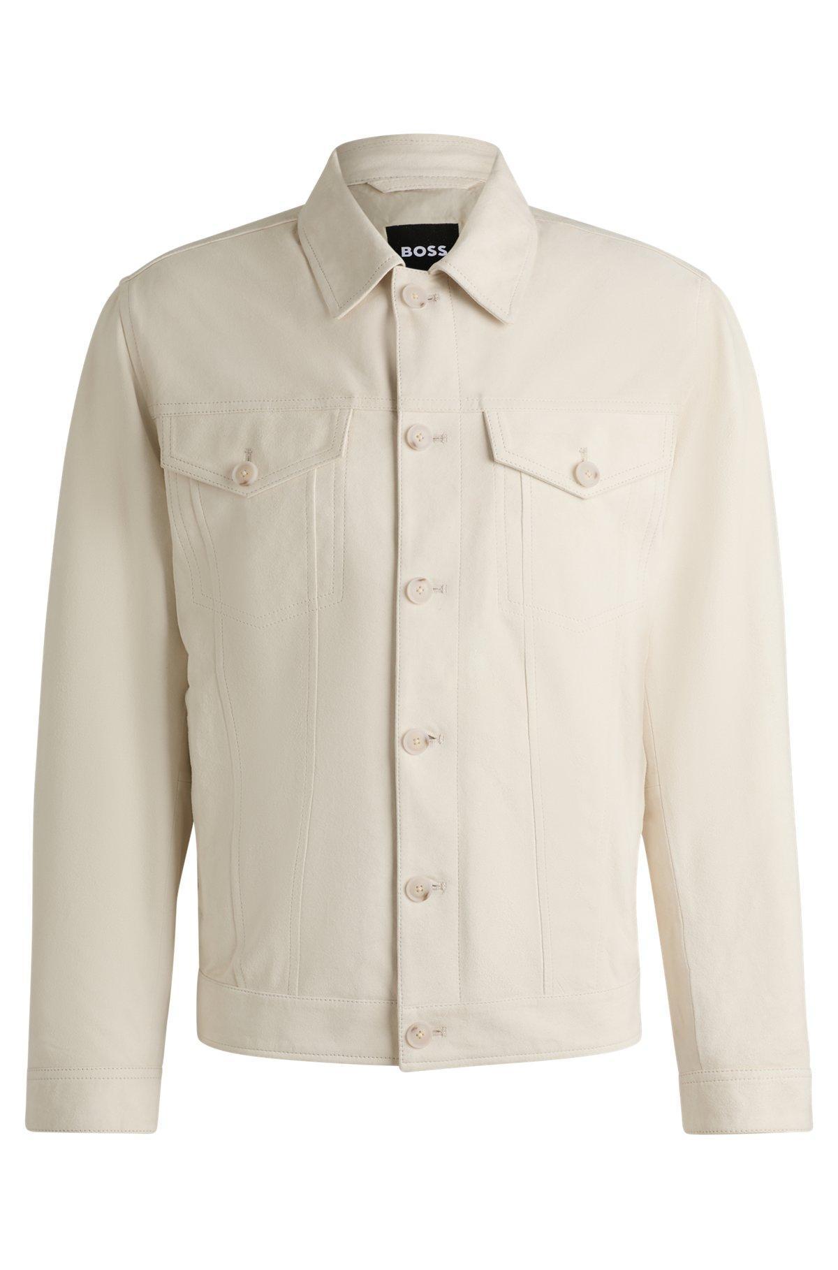 Regular-fit jacket in suede Product Image