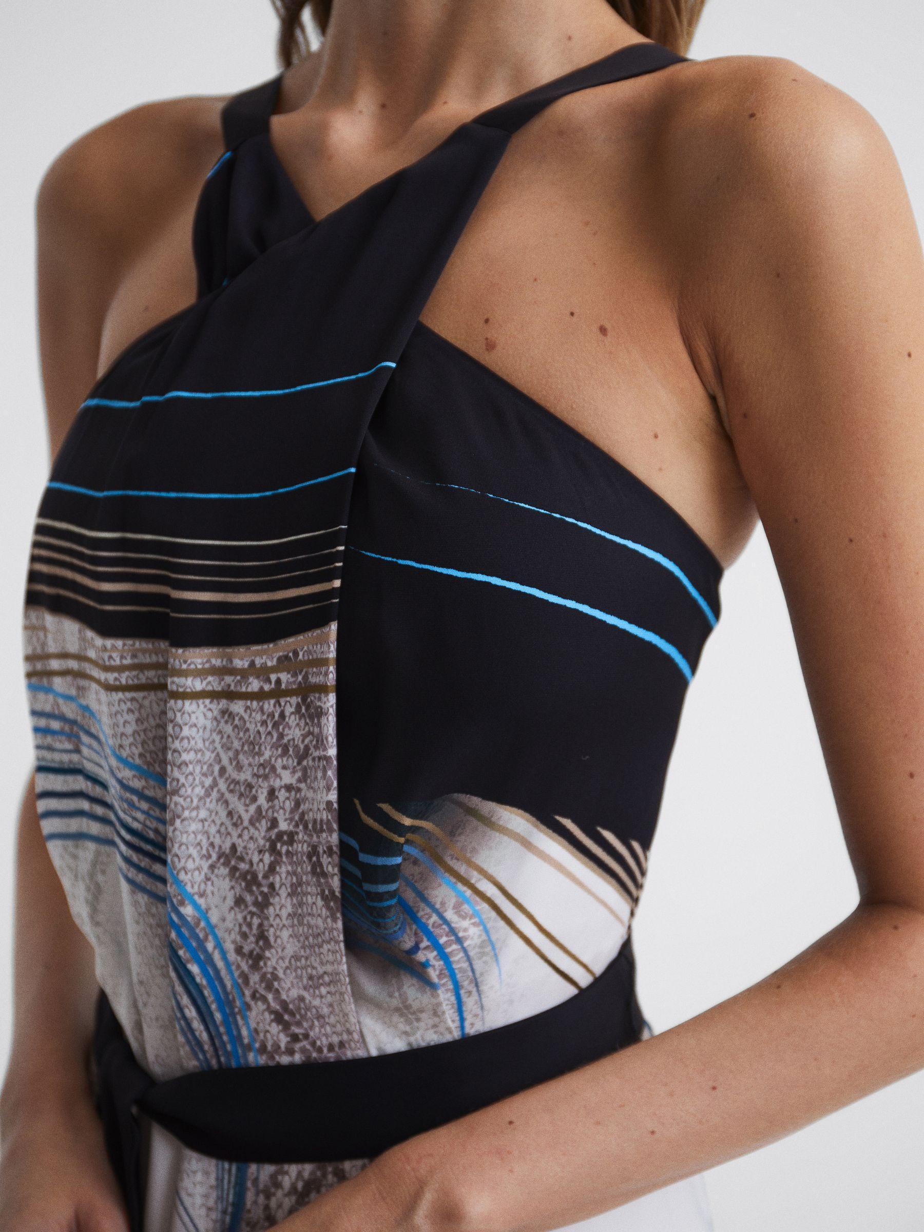 Jewel Print Maxi Dress in Navy Product Image