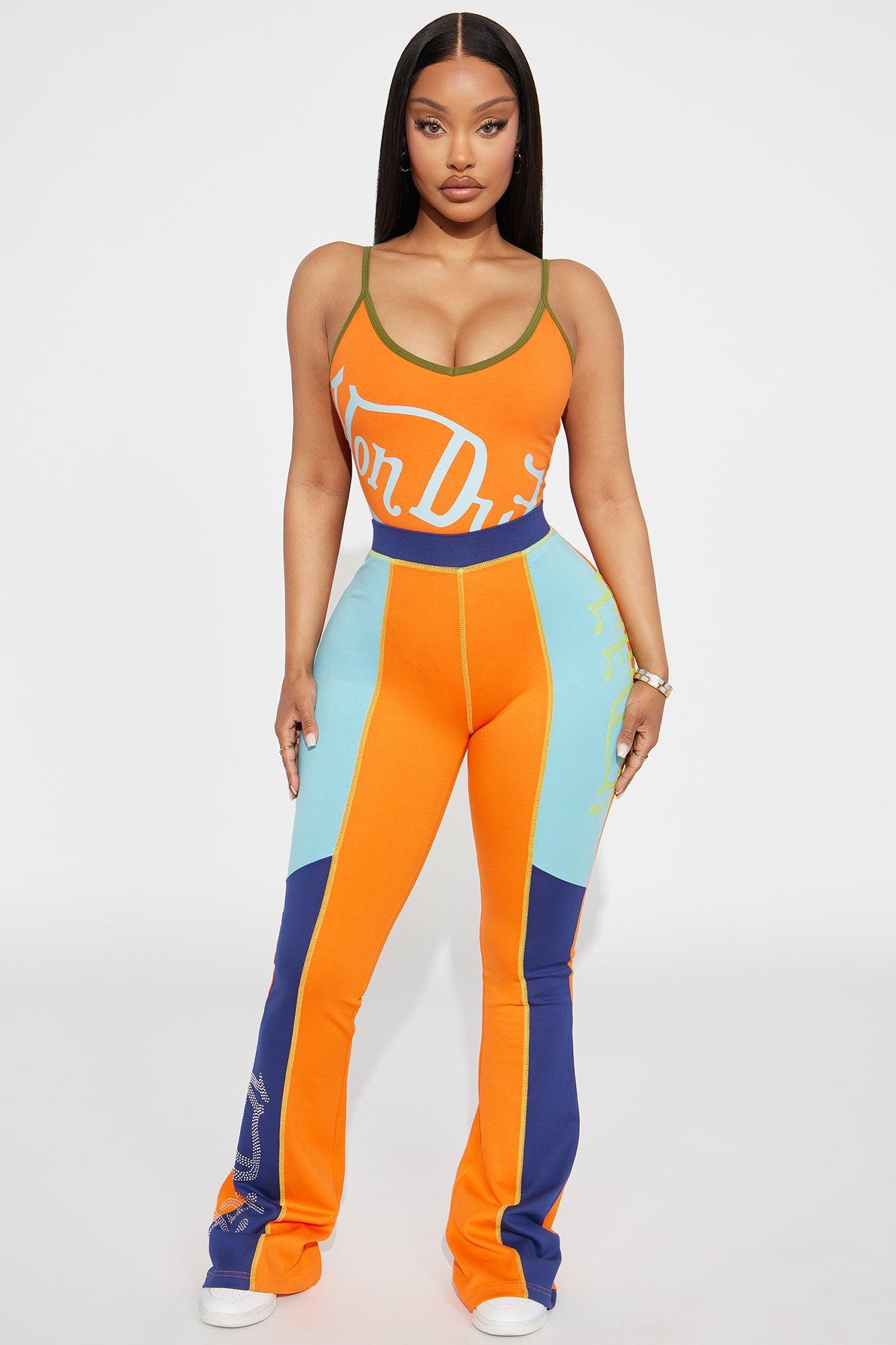 Von Dutch Crossover Bodysuit - Orange/combo Product Image
