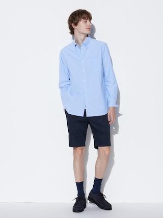 Mens Stretch Slim Shorts 9 Navy 3XL UNIQLO US Product Image