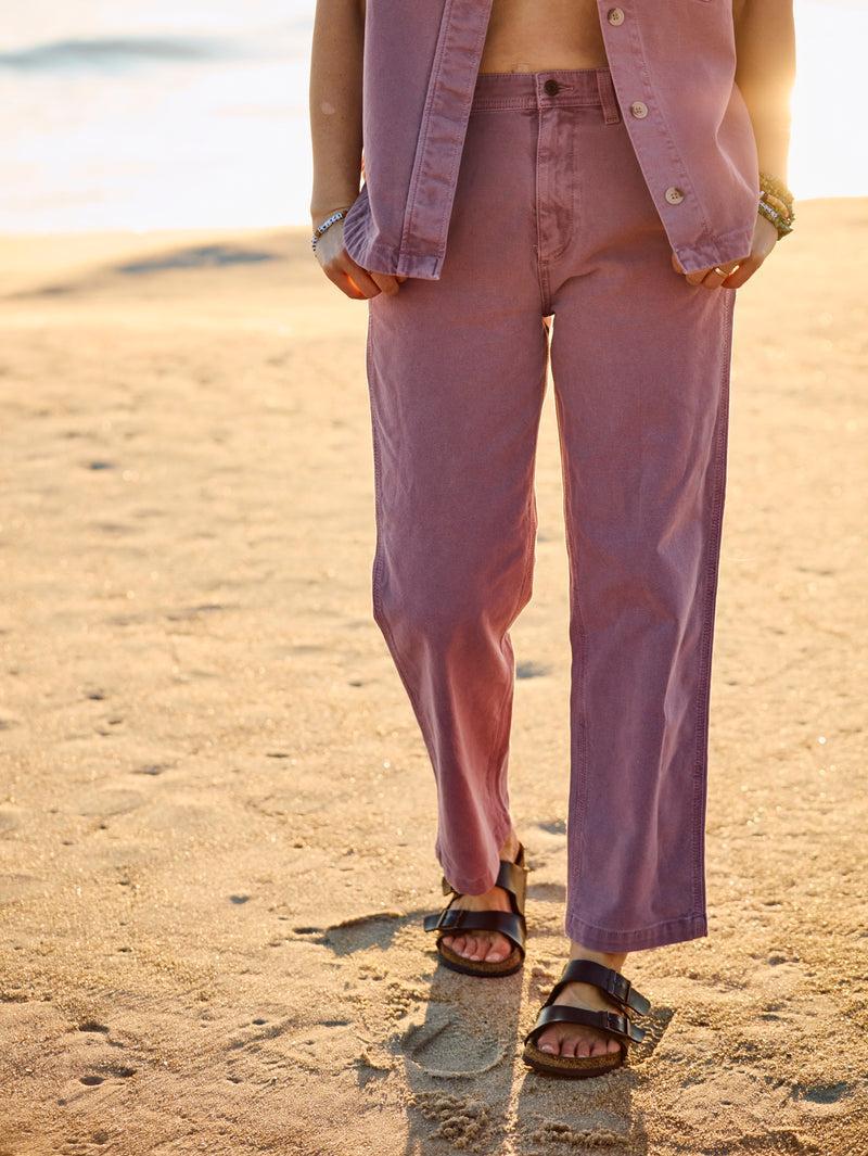 Sunwashed Canvas Dockside Pant - Weathered Orchid Product Image