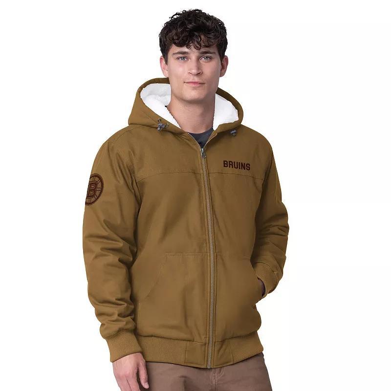 Men's G-III Sports by Carl Banks Tan New York Rangers Build Up Full-Zip Hoodie Jacket, Size: 2XL, Ran Team Product Image