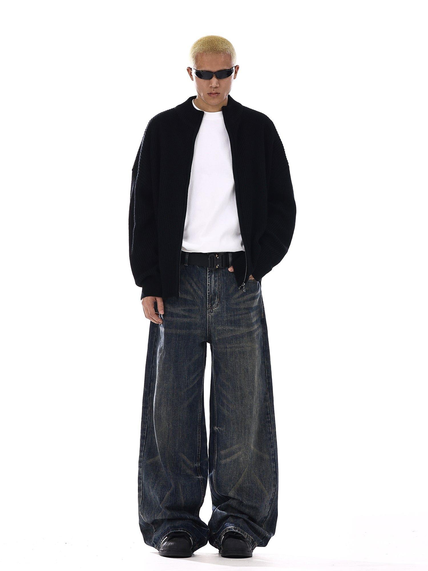 RT No. 12541 WASHED BLUE DENIM STRAIGHT JEANS Product Image
