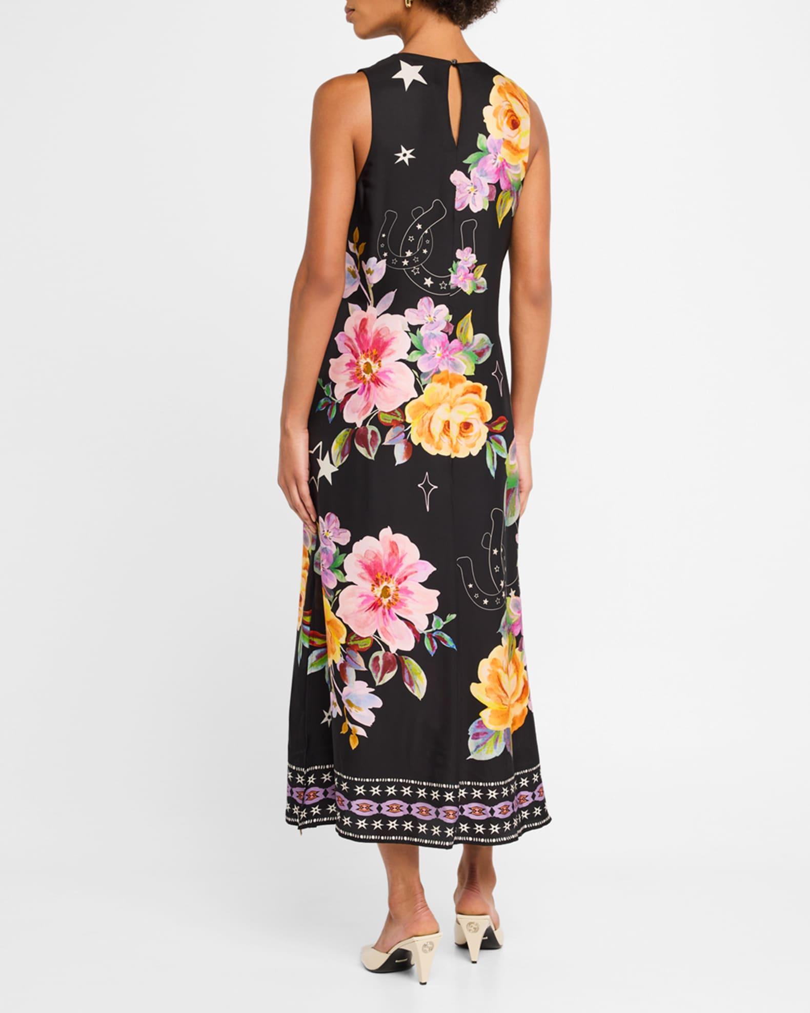 Karolina Sleeveless Floral-Print Midi Dress Product Image