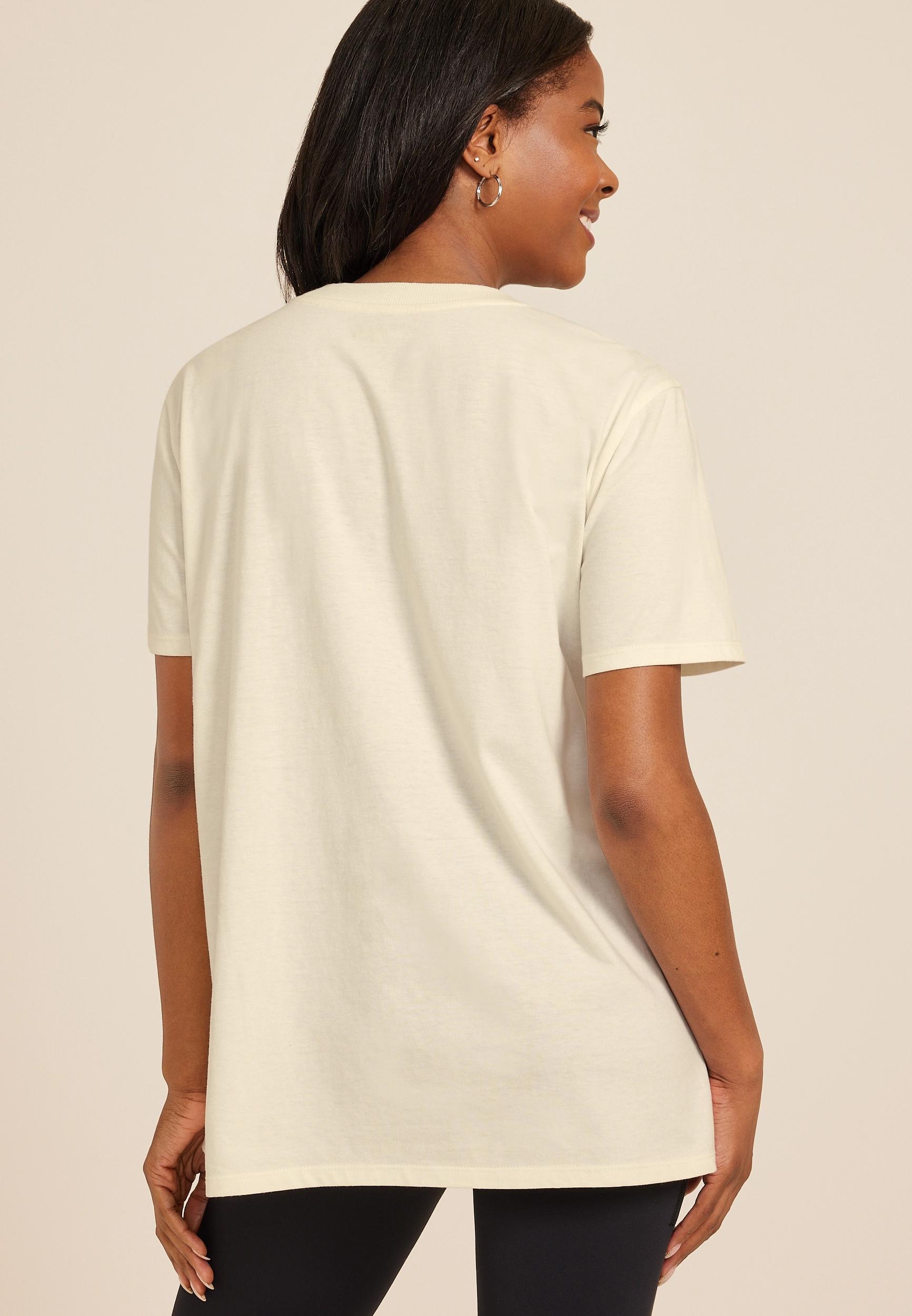 Maurices Womens Large Size The Rolling Stones Oversized Fit Graphic Tee Beige Product Image