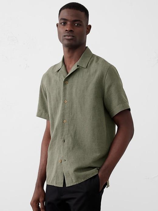 Linen-Blend Resort Shirt Product Image
