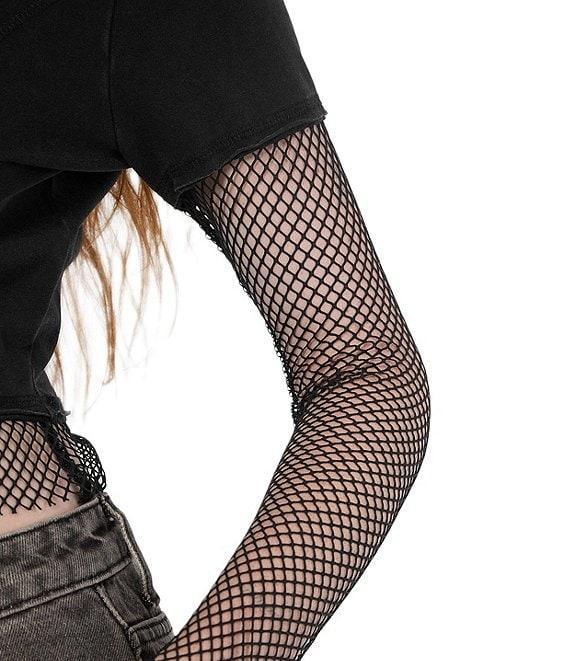 Guess Originals Layered Fishnet Graphic T-Shirt Product Image