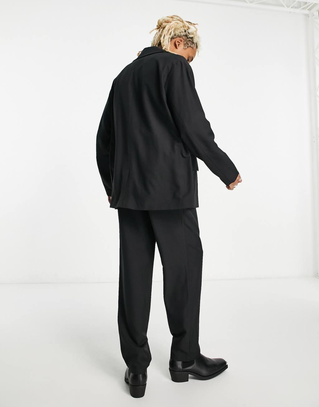 ADPT oversized suit jacket in black  Product Image