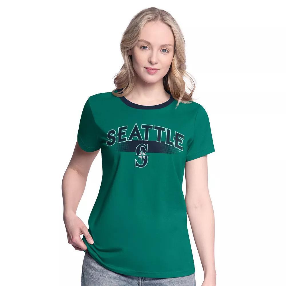 Women's G-III 4Her by Carl Banks  Green Seattle Mariners Pitch T-Shirt, Size: Medium Product Image