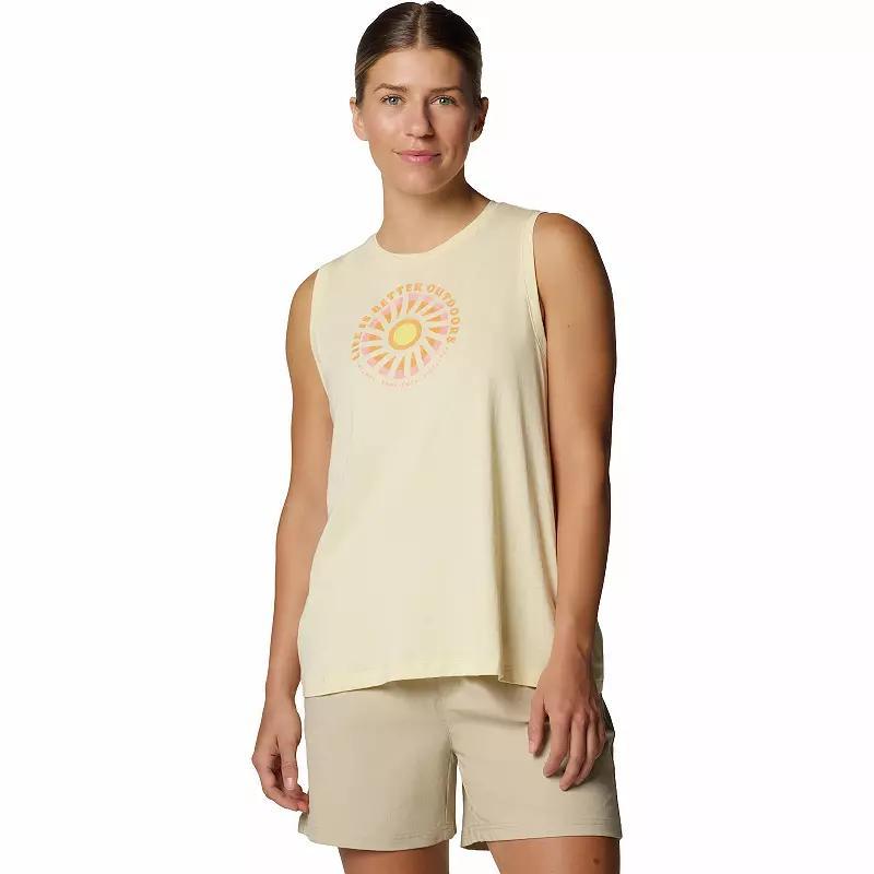 Women's Columbia Ruby Springs Crewneck Graphic Tank Top, Size: Small, Alpenglow Product Image