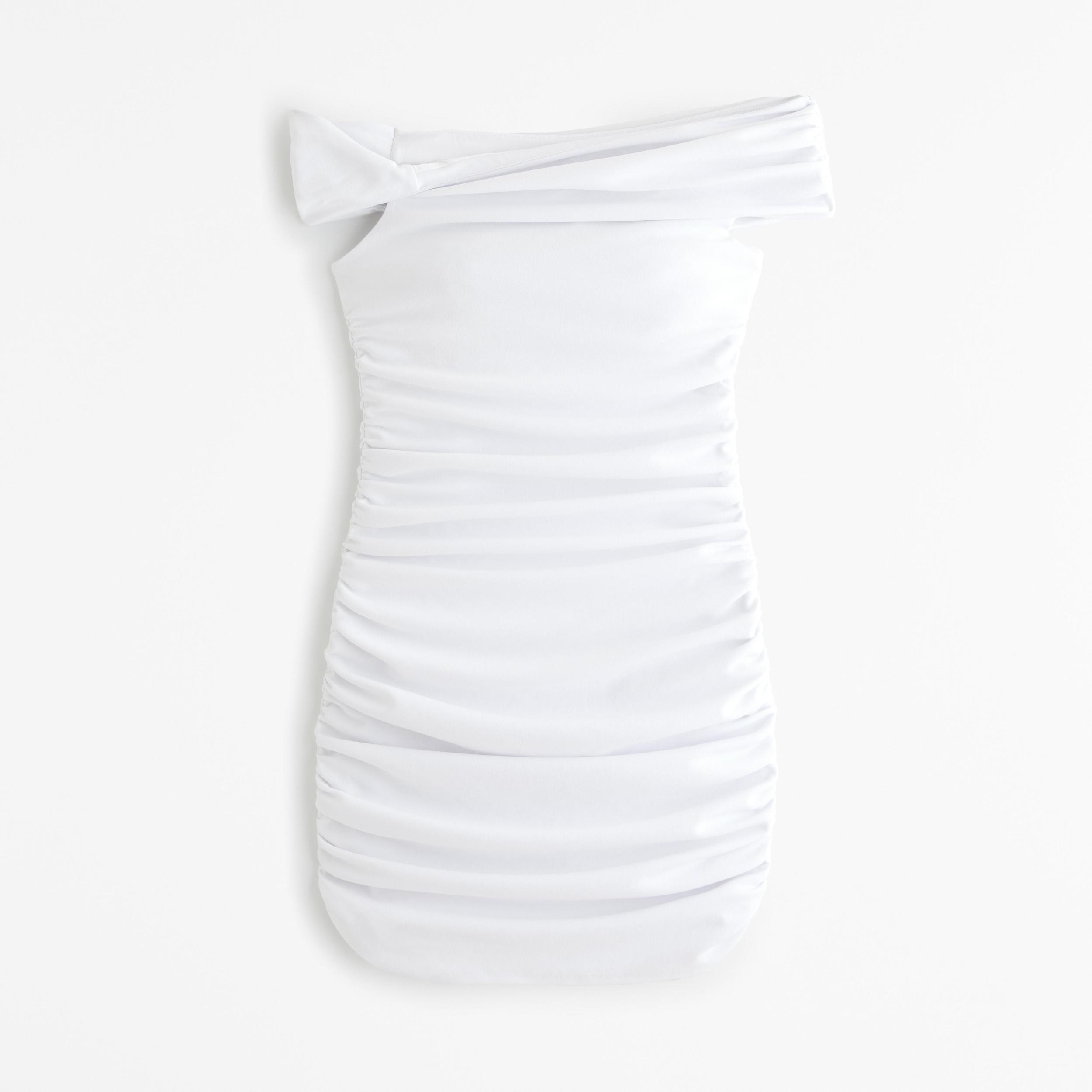Off-The-Shoulder Twist Ruched Mini Dress Product Image